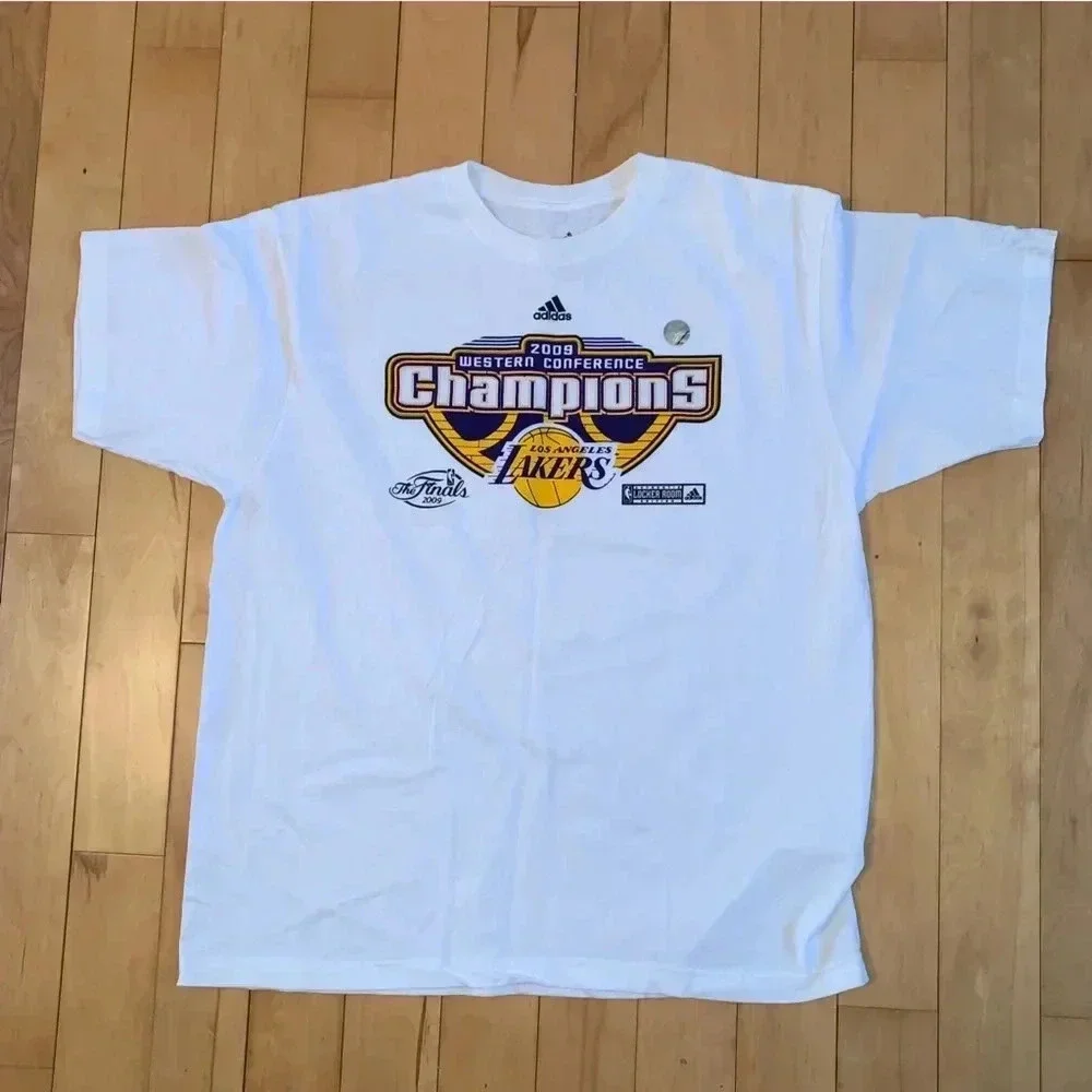 Adidas Los Angeles Lakers 2009 Conference Champions T-shirt Top NOS XL *READ